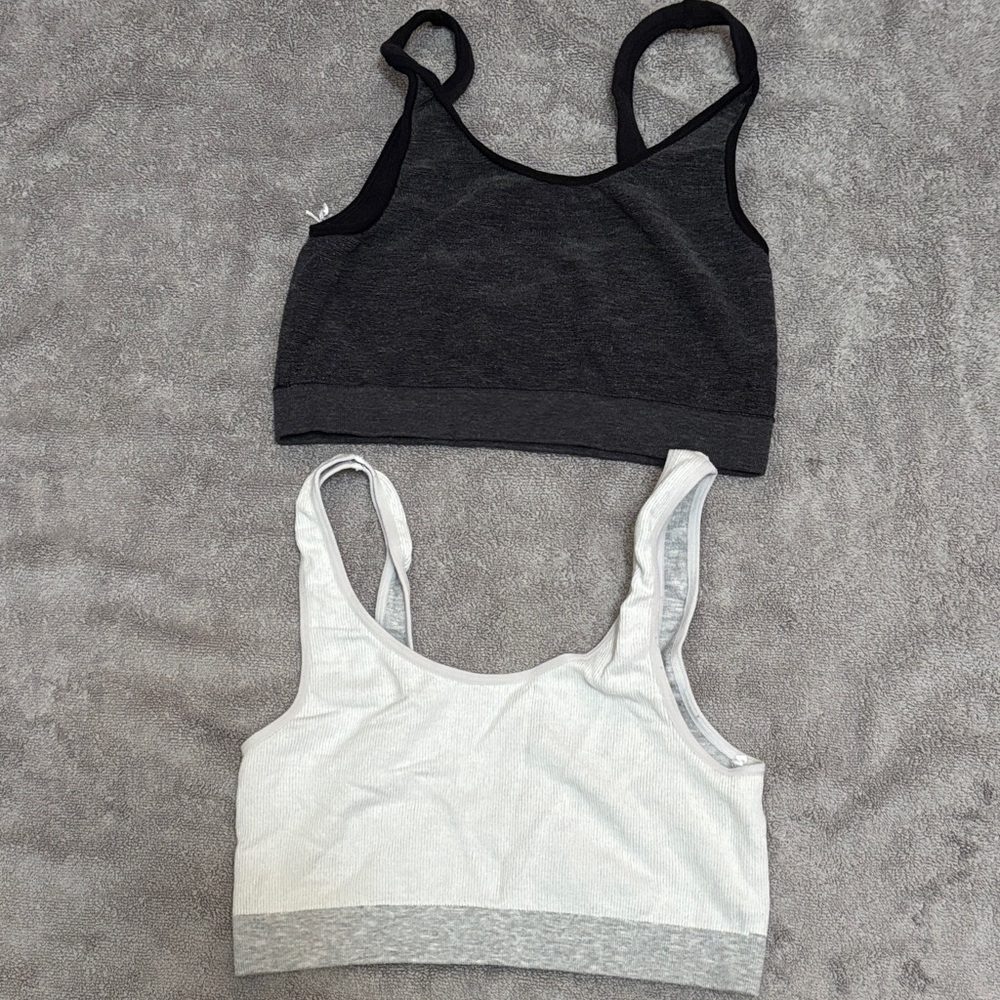 Women's Black and White Sports Bras